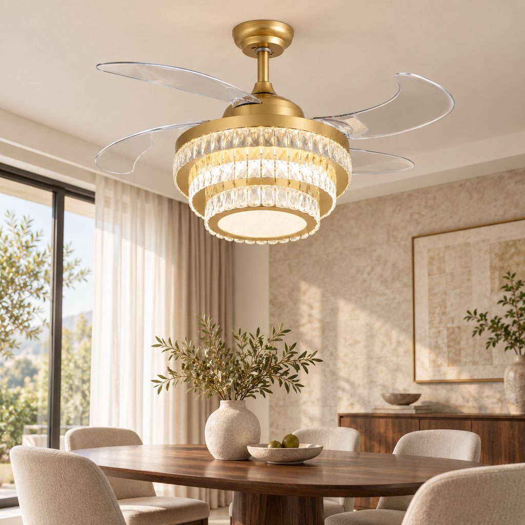 FCG-03 fan light in dining room, illustrative scene