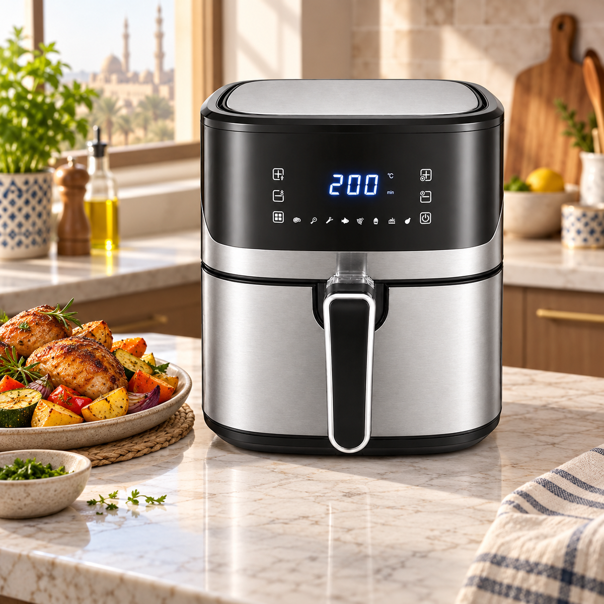 قلاية Bear GM-998C سعة 12 لتر في مطبخ منزلي