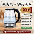 غلاية زجاجية 1.8 لتر 1500 وات - بوروسيليكات